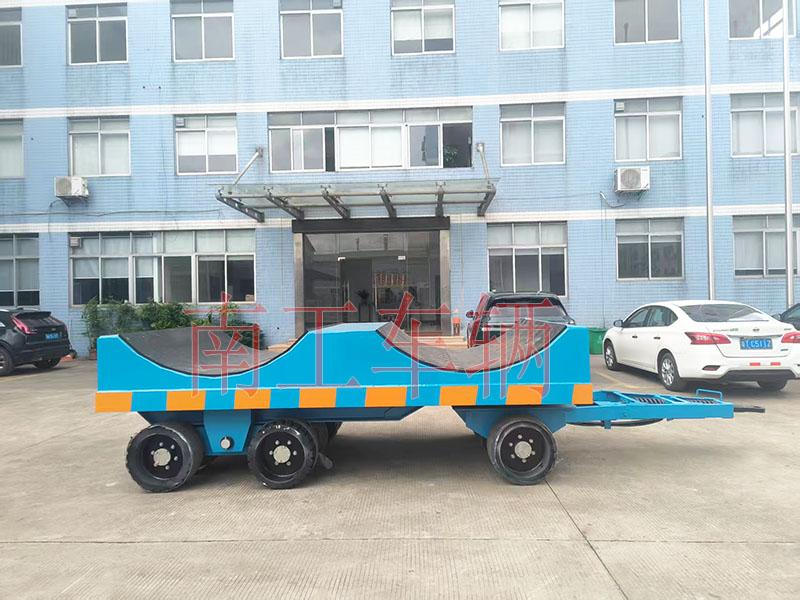 40噸重型鋼卷運(yùn)輸工業(yè)平板拖車(chē) 牽引全掛車(chē)
